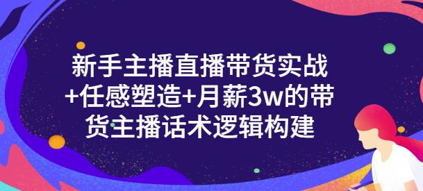 新手主播直播带货实战+信任感塑造+月薪3w的带货主播话术逻辑构建-韭菜网