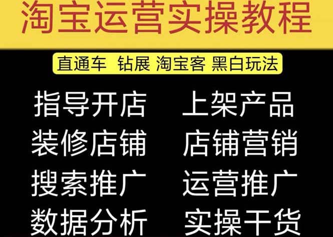 2023淘宝开店教程0基础到高级全套视频网店电商运营培训教学课程（2月更新）-韭菜网