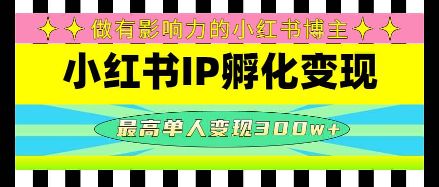 某收费培训-小红书IP孵化变现：做有影响力的小红书博主-韭菜网