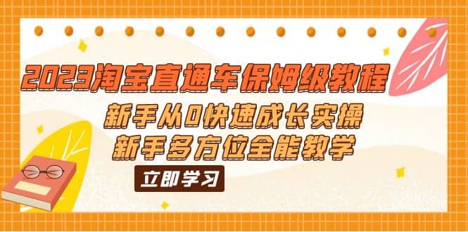 2023淘宝直通车保姆级教程：新手从0快速成长实操，新手多方位全能教学-韭菜网