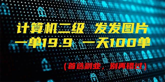 计算机二级，一单19.9 一天能出100单，每天只需发发图片（附518G资料）-韭菜网