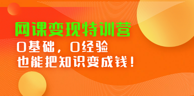 网课变现特训营，0基础，0经验也能把知识变成钱-韭菜网