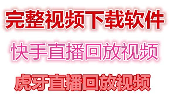 快手直播回放视频/虎牙直播回放视频完整下载(电脑软件+视频教程)-韭菜网