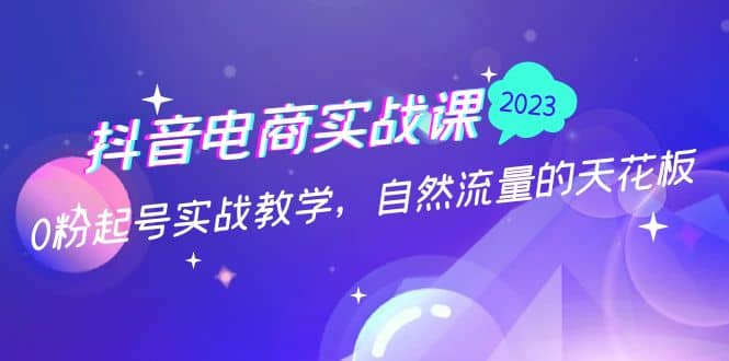 抖音电商实战课：0粉起号实战教学，自然流量的天花板（2月19最新）-韭菜网