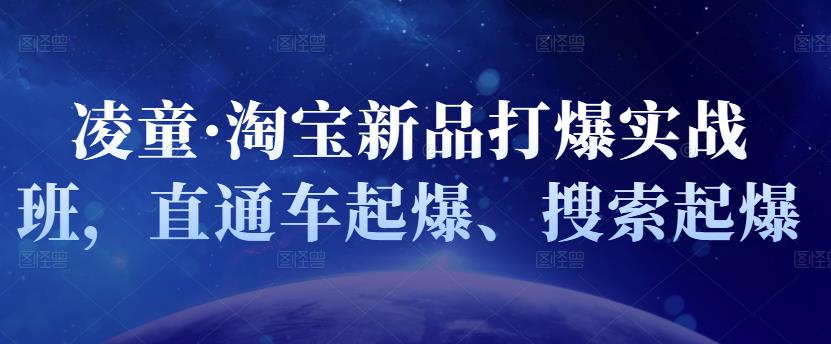 凌童·淘宝新品打爆实战班，直通车起爆、搜索起爆-韭菜网