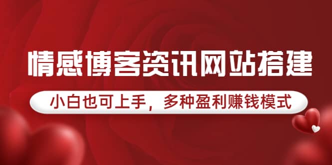 情感博客资讯网站搭建教学，小白也可上手，多种盈利赚钱模式（教程+源码）-韭菜网