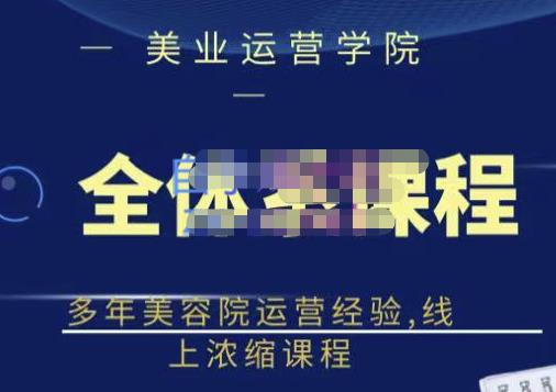 网红美容院全套营销落地课程，多年美容院运营经验，线上浓缩课程-韭菜网