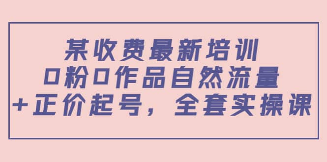 某收费最新培训：0粉0作品自然流量+正价起号，全套实操课-韭菜网