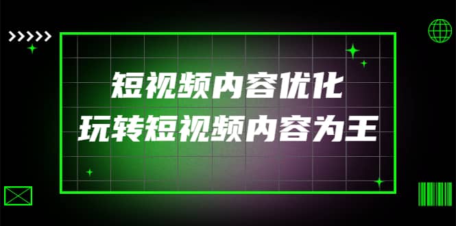 某收费培训：短视频内容优化，玩转短视频内容为王（12节课）-韭菜网