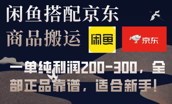 闲鱼搭配京东备份库搬运，一单纯利润200-300，全部正品靠谱，适合新手！-韭菜网