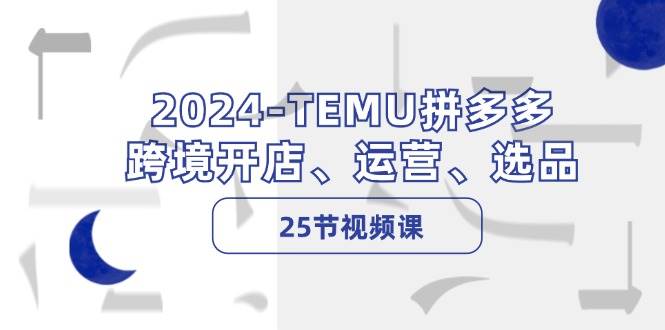 2024-TEMU拼多多·跨境开店、运营、选品（25节视频课）-韭菜网