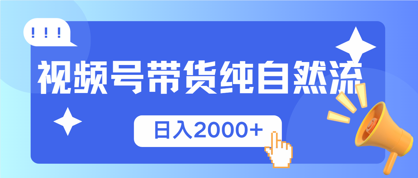 视频号带货，纯自然流，起号简单，爆率高轻松日入2000+-韭菜网