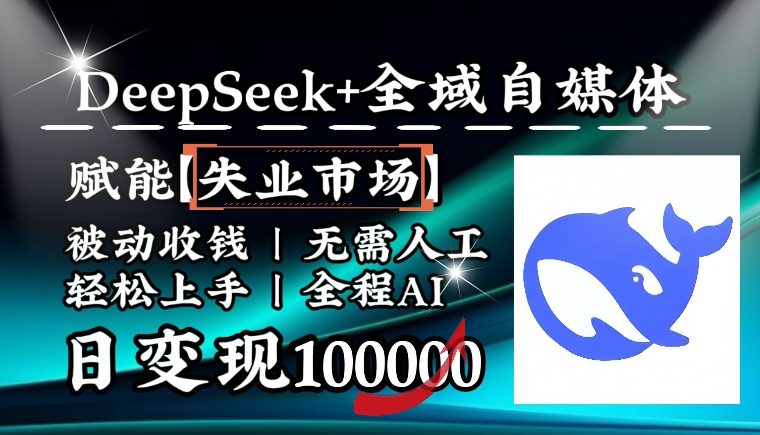 降维打击，DeepSeek+失业市场，全自动操作，结合人人刚需，单月利润轻松破100000＋-韭菜网