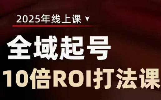 2025全域起号10倍ROI打法课，助你提升直播间的投资回报率-韭菜网