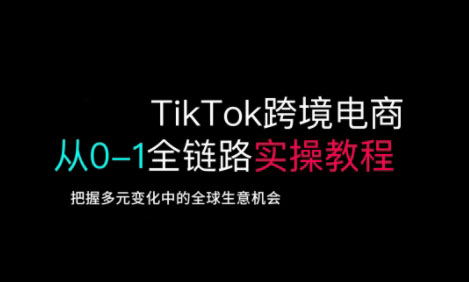 TikTok跨境电商从0-1全链路全方位实操教程，把握多元变化中的全球生意机会-韭菜网