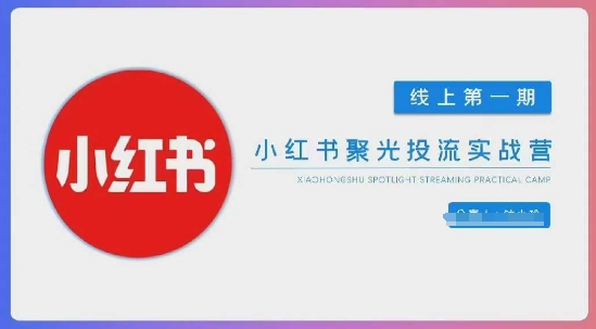小红书聚光陪跑第一期，教你从0到1玩转小红书聚光投流，搭建小红书付费投流团队，更快的见到效果-韭菜网