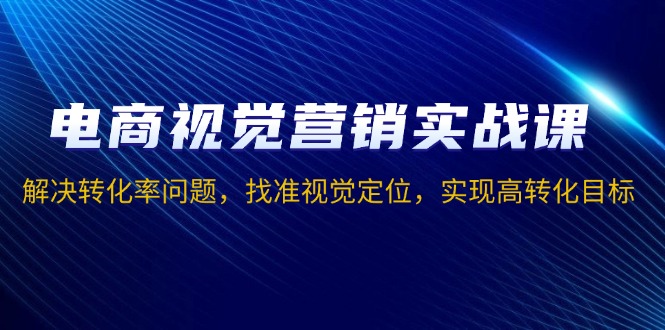 电商视觉营销实战课，解决转化率问题，找准视觉定位，实现高转化目标-韭菜网