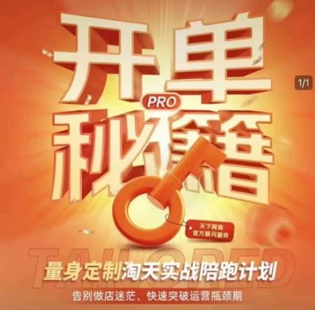 淘宝开单秘籍PRO，量身定制淘天实战陪跑计划，告别做店迷茫、快速突破运营瓶颈期-韭菜网