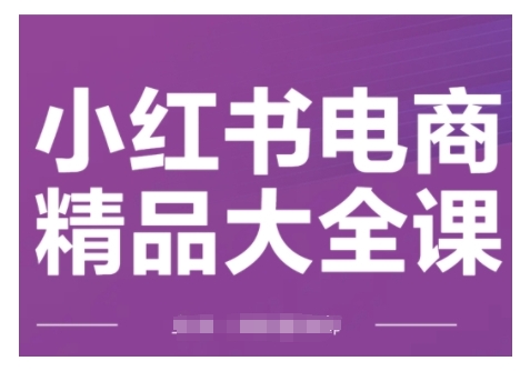 小红书电商精品大全课，快速掌握小红书运营技巧，实现精准引流与爆单目标，轻松玩转小红书电商(更新2月)-韭菜网