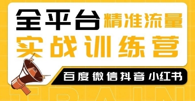 全平台精准流量实战训练营，百度微信抖音小红书SEO引流教程-韭菜网