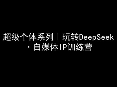 超级个体系列，玩转DeepSeek·自媒体IP训练营，deepseek教程-韭菜网